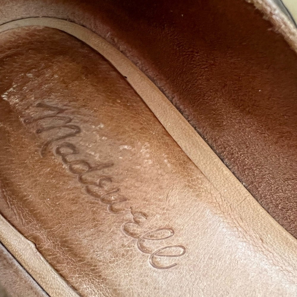 Madewell The Marisa d'Orsay Camel Tan Casual Leather Flats Size 9.5 - Picture 8 of 9